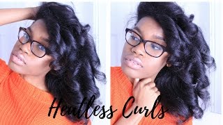 Heatless Curls On Straightened Natural Hair