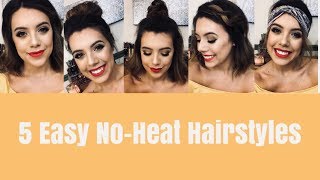 Easy Heatless Hairstyles - Short Hair