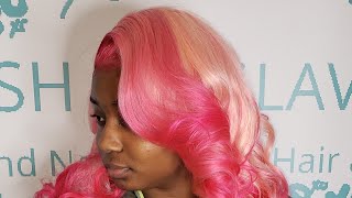 Pink Lace Frontal Sew-In!! Watch Me Work