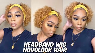 Ombre Blonde Short Pixie Human Hair Headband Wig | Novolook Hair | Lindsay Erin