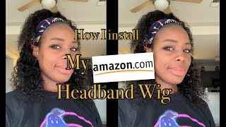 How I Install My Headband Wig| Amazon Mirthful Hair
