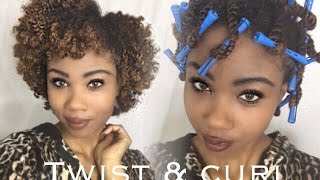 Twist & Curl Tutorial Short/Medium Hair Heat Less Curls