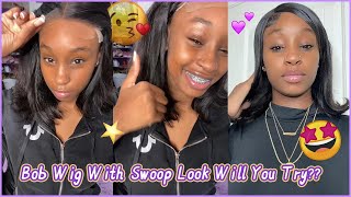 Added Affordable Hd Lace Bob Wig To Cart? Quick Install Lace Wig~ Short Bob Look #Elfinhair Review