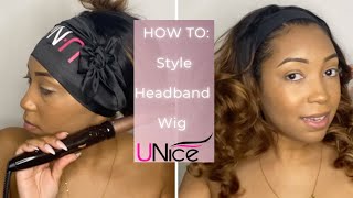 How To: Wand Curl Headband Wig | Unice Hair