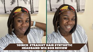 10Inch Synthetic Headband Wig Bob Review