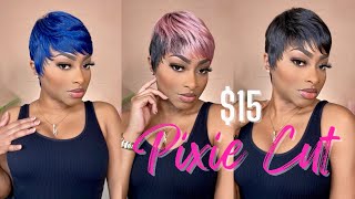 $15 Short Pixie Cut Wig | 5 Different Colors  | Bobbi Boss - M1051 Tisha | Memie Carvel