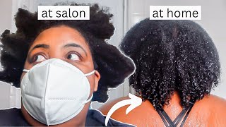 My First Type 4 Natural Hair Wash Day Since No Oils/No Butters Salon Visit + "Trim"