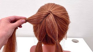 Easy Hairsyle For Long And Medium Hair. Express Bun