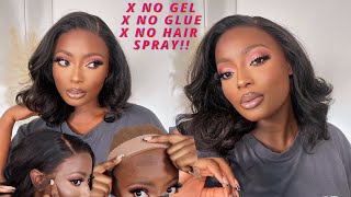 The Most Natural Looking Glueless Wig Ever! No Glue! No Gel! No Spray! Ft Myfirstwig