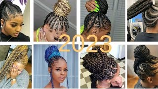 #2023 Newest Braided Ponytail Hairstyles|Updo|Most Popular African American Hairstyles For Ladies #2