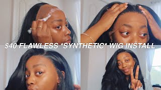$40 *Flawless* Synthetic Wig Install! | Janet Collection