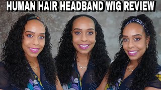 Amazon Human Hair Water Wave Headband Wig Review Ft Julia Hair | Jackienaturals
