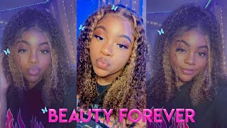 The Cutest Jerry Curly Wig Ever! Im In Love!. Wig Install Ft Beauty Forever