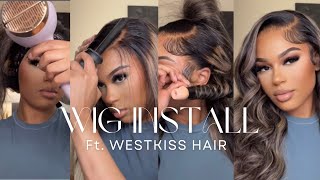Honey Blonde Highlighted Wig Install | Ft Westkiss Hair