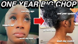 1 Year Big Chop Update *All My Hair Fell Out One Year Ago* | Localblackchild