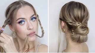Bridesmaids Updo For Long/Medium Hair Tutorial | Krasivaia Pricheska Na Vykhod Svoimi Rukami
