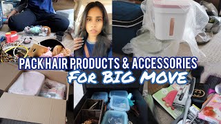 Packing Hair Products + Accessories Hacks | Moving Hacks & Tips  I Sehar And Shazia