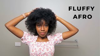 How To Do A Fluffy Afro | 4C/4B Natural Hair