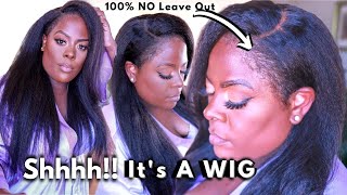 Natural Hairline Wig On A Wig! || Mimics Natural Kinky Edges  || Glue/Less Melt In One