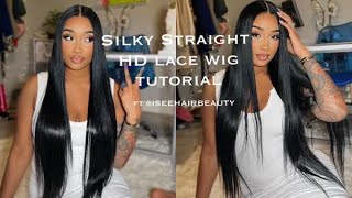Silky Straight Melted Lace Wig | Ft. @Isee Hair