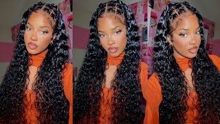 Its Giving Scalp! Super Cute Rubber Band Style On A Wig  | Long Water Wave Hair Ft. Hermosa Hair