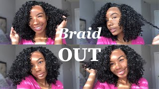 Defined Braid Out On Natural Hair (3C/4A)