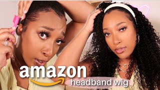 Hold On I Think I Like Headband Wigs | Amazon Unice Hair Review & Install