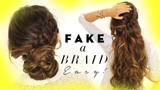  3-Minute Easy Hairstyles | Fake Ladder-Braid For Long Medium Hair