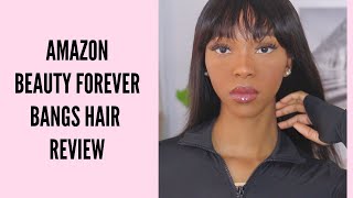 Best Bangs Wig On Amazon Ft Beauty Forever || Kelly Stamps Inspired || Oluchi M.