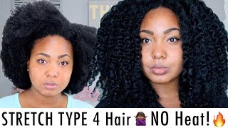How I Stretch My Type 4 Natural Hair | No Heat + Retain Length