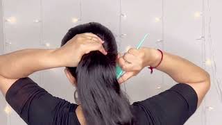 Festive Juda Hairstyle For Saree | Saree Hairstyle #Hairstyle #Hair #Hairstyles