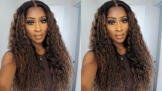 Must Have Brown Balayage Water Wig For Fall - Beauty Forever Hair