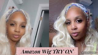 My First Amazon Wig Try On!!!| 613 Headband Wig| 100% Human Hair