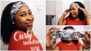 New Curly Human Hair Headband Wig | Quick And Easy Beginner Friendly!