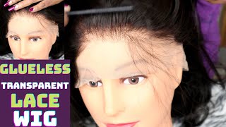 13X4 Glueless Transparent Lace Front Wig 180% Brazilain Body Wave Wig | Megalookhair
