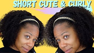 Short Cute & Curly | Beautiful Short Headband Wig