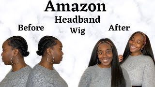 Amazon Headband Wig | $20 Headband Wig | Jerzey Elise