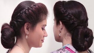 2 Quick & Easy Bubble Bun Hairstyles For Saree || Simple Bridal Hairstyle For Long Hair (Tutorial)