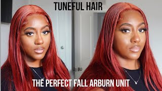 The Perfect Fall Hair | Arburn Red Wig Install | Tuneful Hair Review
