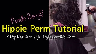 How To Do A K-Hair Perm | Hippie Perm Tutorial | K-Pop Hair Style With Digital Perm