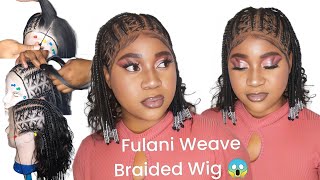 Diy Fulani Weave Braided Wig | Hair Installation | Detaild Tutorial |Beginner Friendly