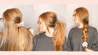 3 Easy Scrunchie Hairstyles For Medium Or Long Hair!