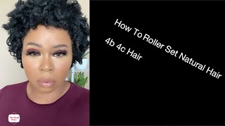 How To Roller Set Natural Hair|Medium Hair| #4B #4C Hair The Doux Mousse Texture Foam Review