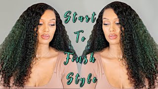  Watch Me Style & Lay This Curly Wig! Glue-Less Lace Wig Styling
