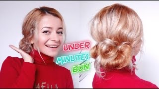 Running Late Hairstyle Fancy Low Bun For Short Medium Or Long Hair | Awesome Hairstyles