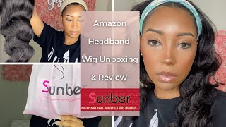 Amazon Headband Wig Unboxing/Review | Ft. Sunber Hair