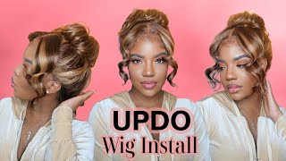This 90'S Messy Lace Wig Updo Is So Cute! Ft Ebin Wonder Lace Bond Spray Supreme