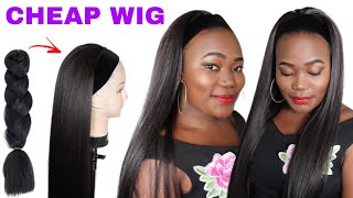 Wow! R50/$2 Headband Wig Using Braiding Extensions/Hair