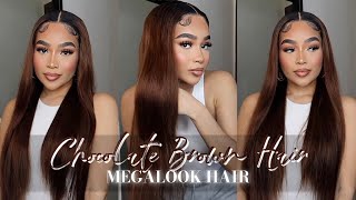 Fall  Chocolate Brown Wig Tutorial + Install  Ft Megalook Hair