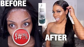 First Time Using Glue To Apply A Lace Wig! +Red Carpet Ready Hair Tutorial Holiday Friendly